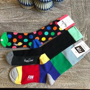 Happy Sock/ Fun Sock 3 Piece Bundle